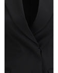 Max Mara Sportmax Tailored Longline Wool Blazer - Black