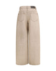 Brunello Cucinelli Beige Barrel Denim Jeans