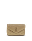Saint Laurent Lou Lou Shoulder Bag - Beige