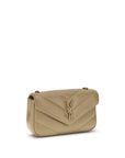 Saint Laurent Lou Lou Shoulder Bag - Beige