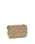 Saint Laurent Lou Lou Shoulder Bag - Beige