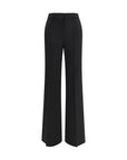 Max Mara Fleece Wool Flared Pants - Black
