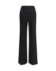 Max Mara Fleece Wool Flared Pants - Black