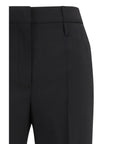 Max Mara Fleece Wool Flared Pants - Black