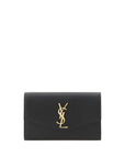 Saint Laurent Black Leather Chain Strap Wallet