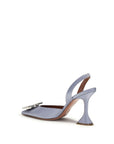 Amina Muaddi Begum Silk Slingback Heels - Lilac
