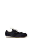 Prada Deep Blue Suede Leather Low Top Sneakers