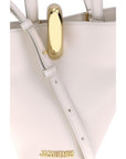 Jacquemus La Bambola Cream/Beige Leather Shoulder Bag