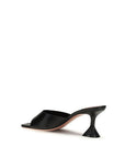 Amina Muaddi Lupita Leather Mule Sandals - Black