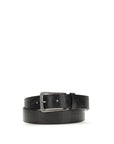 Brunello Cucinelli Black Leather Square Buckle Belt