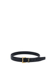 Saint Laurent Cassandre Waist Leather Belt - Black