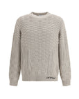 Off-White Arrow Knit Sweater - Cool Beige
