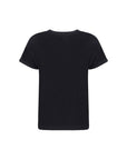 Brunello Cucinelli Black Cashmere-Silk T-Shirt