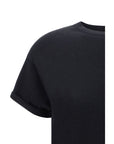 Brunello Cucinelli Black Cashmere-Silk T-Shirt