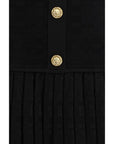 Balmain Tartan Tattoo Knit Mini Dress - Black