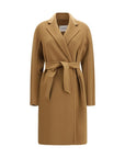 Max Mara Aceri Long Cashmere Coat - Bronze Beige