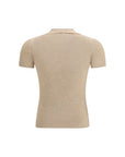Max Mara Albero Fleece Wool Polo Shirt - Beige