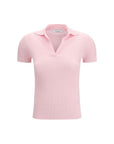 Max Mara Albero Fleece Wool Polo Shirt - Light Pink
