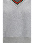 Gucci Gray/Grey V-Neck Sweatshirt