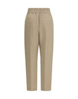 Brunello Cucinelli Beige Tapered Pants