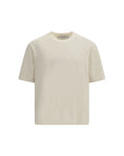 Golden Goose Logo Beige Cotton T-Shirt