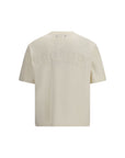 Golden Goose Logo Beige Cotton T-Shirt