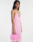 Jacquemus Neon Pink Leather Le Grand Bambino Handbag