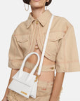 Jacquemus Le Chiquito Moyen White Leather Handbag