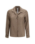 Max Mara Disco Silk Geometric Shirt - Brown