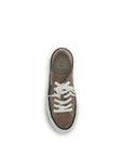 Brunello Cucinelli Shiny Tab Suede Leather Sneakers