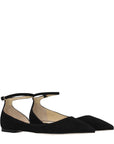 Jimmy Choo Leona Black Leather Ballet Flats
