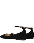 Jimmy Choo Leona Black Leather Ballet Flats
