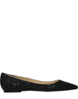 Jimmy Choo Alina Black Pointed Toe Ballet Flats