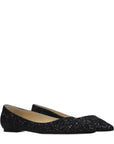 Jimmy Choo Alina Black Pointed Toe Ballet Flats
