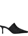 Jimmy Choo Lotta Black Leather Heeled Mules