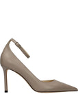 Jimmy Choo Leona 85 Gray/Grey Leather High Heel Pumps