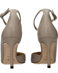 Jimmy Choo Leona 85 Gray/Grey Leather High Heel Pumps