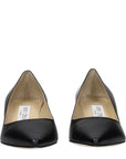 Jimmy Choo Black Leather Court Shoes
