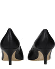 Jimmy Choo Black Leather Court Shoes