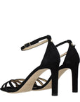 Jimmy Choo Black Leather Kelsi 85 Heel Sandals