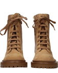 Jimmy Choo Brown Leather Combat Ankle Boots