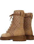 Jimmy Choo Brown Leather Combat Ankle Boots