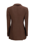 P.A.R.O.S.H. Double-Breasted Blazer - Brown