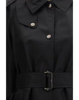 Burberry Black Hooded Trench Coat