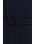 P.A.R.O.S.H. Cady Chiffon Palazzo Pants Jumpsuit - Blue