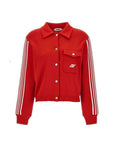Autry Button Up Athletic Jacket - Red