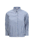 Brunello Cucinelli Striped Cropped Shirt
