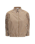 Brunello Cucinelli Striped Cropped Shirt