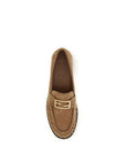 Fendi Brown Suede Leather Loafers - Tan