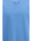 Prada Cerulean Blue Cotton T-Shirt